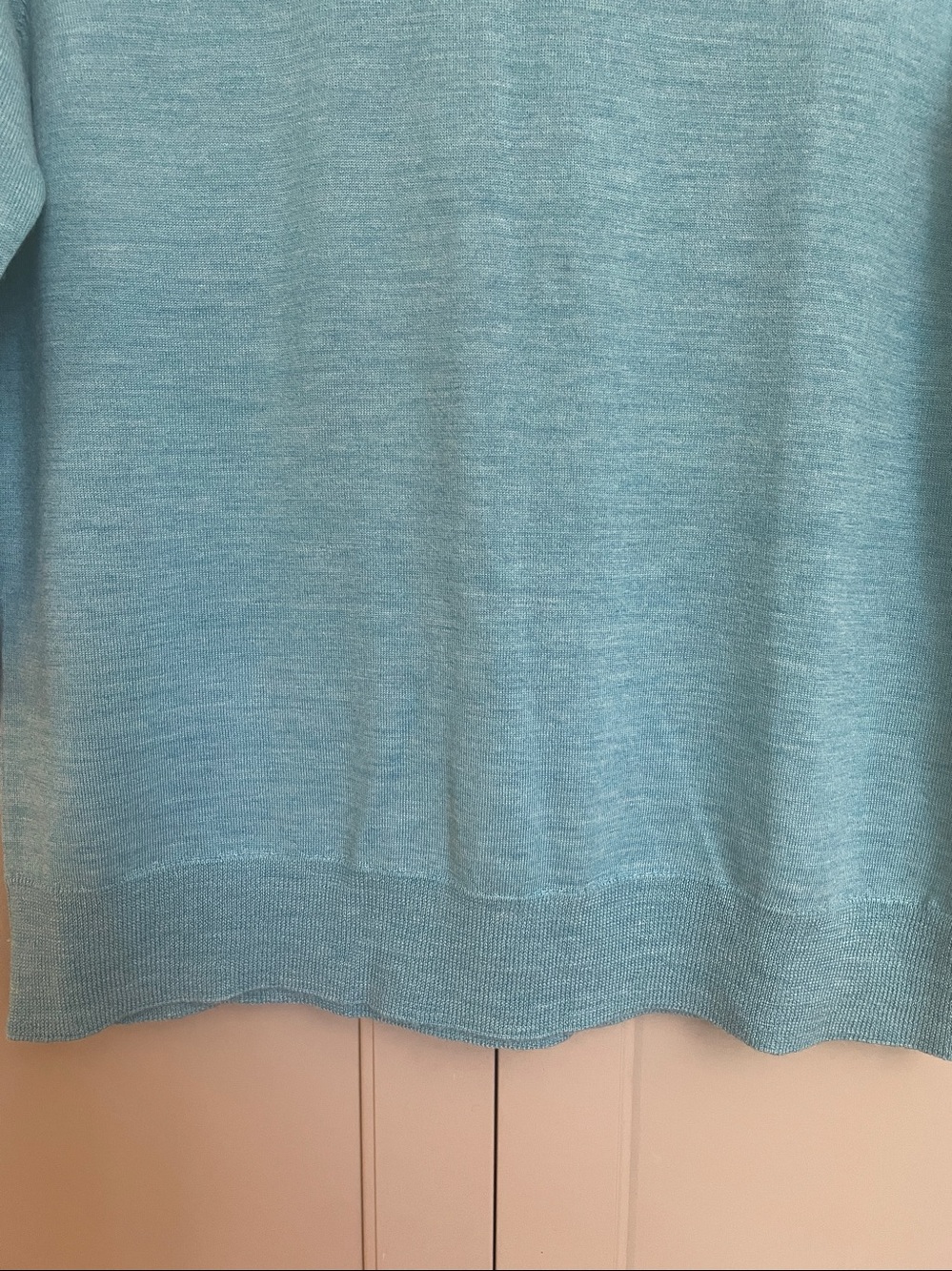 J. Crew Teal Crewneck Merino Wool Sweater - Picture 4 of 10